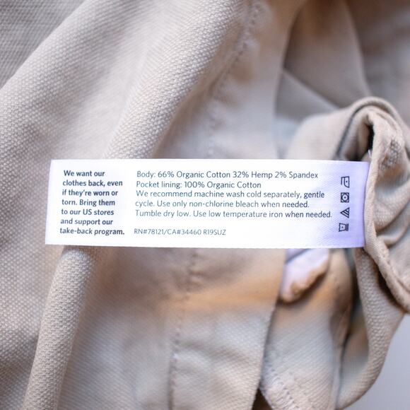 Eileen Fisher Khaki Oversized Chore Coat Size Medium - Picture 5 of 6